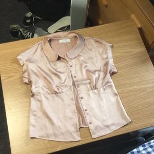 Creamy pink blouse: brand is“Urban Outfitters”